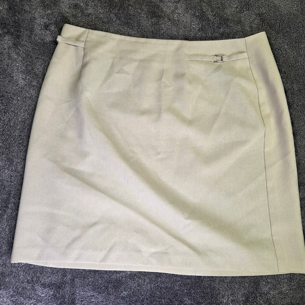 90s Vintage Mini Skirt Beige With Built In Belt Requirements Size 14
